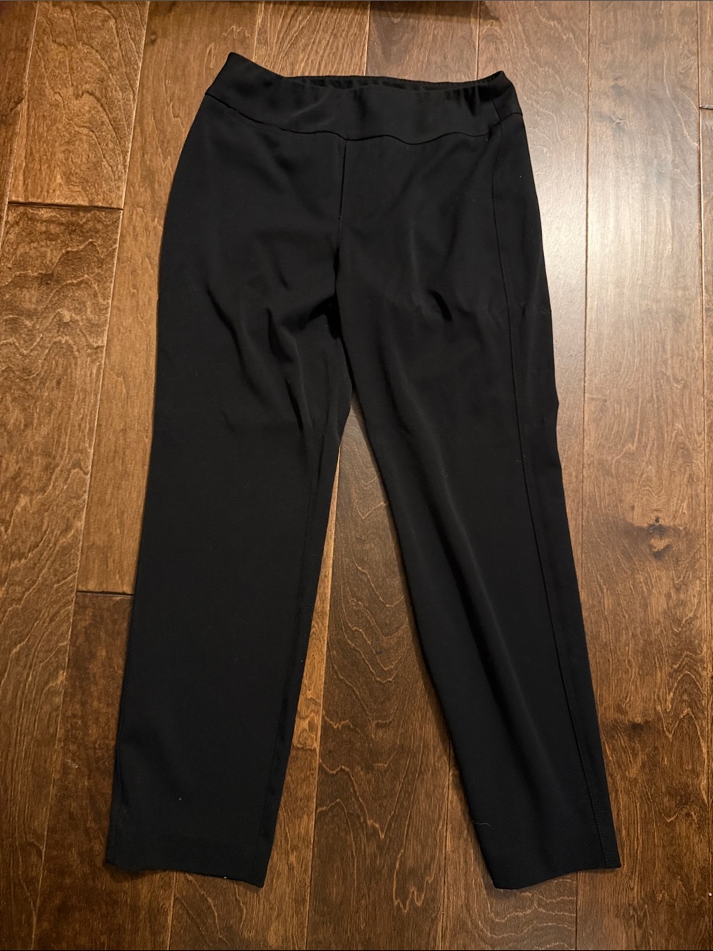 NIC+ZOE Black Straight-Leg Pull-On Pants